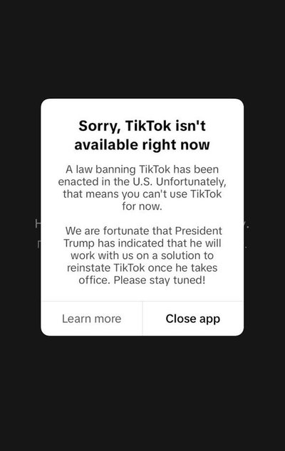 CNN: TikTok припинив роботу в США за кілька годин до заборони CNN: TikTok припинив роботу в США за кілька годин до заборони