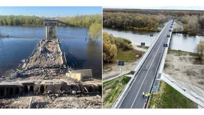 На Чернігівщині відбудували 300-метровий міст через Десну На Чернігівщині відбудували 300-метровий міст через Десну