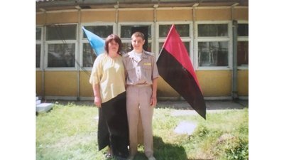 Степан Тарабалка та його матір Степан Тарабалка та його матір