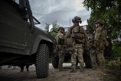Бійці штурмової групи полку Кастуся Калиновського (білоруських добровольців в Силах оборони України) під час тренувань на Запоріжжі, 9 жовтня 2025 року Бійці штурмової групи полку Кастуся Калиновського (білоруських добровольців в Силах оборони України) під час тренувань на Запоріжжі, 9 жовтня 2025 року