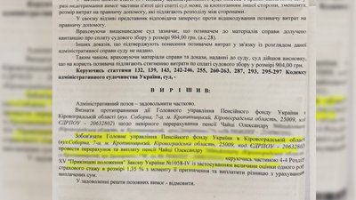 Кропивничанин через суд домігся перерахунку пенсії: чому рішення не виконують Кропивничанин через суд домігся перерахунку пенсії: чому рішення не виконують