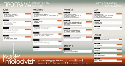Програма фестивалю «Молодвіж 2026» Програма фестивалю «Молодвіж 2026»