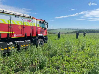Волинські сапери розміновують поля на Донеччині Волинські сапери розміновують поля на Донеччині