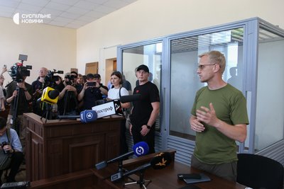 Голова правління "Центру протидії корупції" Віталій Шабунін під час засідання Печерського райсуду у Києві 15 липня 2025 року Голова правління "Центру протидії корупції" Віталій Шабунін під час засідання Печерського райсуду у Києві 15 липня 2025 року