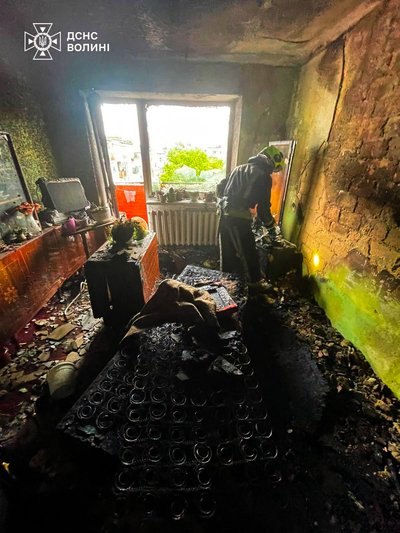 Під час пожежі у квартирі на Волині травмувався чоловік Під час пожежі у квартирі на Волині травмувався чоловік