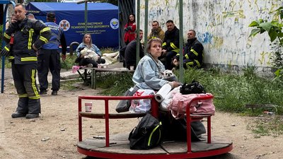 Фоторепортаж: наслідки дронової атаки по Миколаєву Фоторепортаж: наслідки дронової атаки по Миколаєву