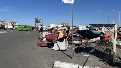 Слобідський район Харкова після атаки російського "Шахеда": який вигляд має місце влучання Слобідський район Харкова після атаки російського "Шахеда": який вигляд має місце влучання