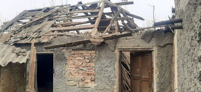 Наслідки обстрілів Донеччини 25 лютого. Фото: сайт поліції Донеччини