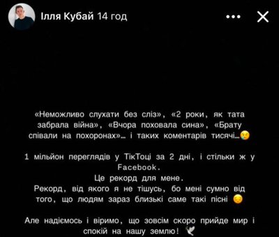 Мільйон переглядів у TikTok за 2 дні: рівненський виконавець переспівав поминальну пісню Мільйон переглядів у TikTok за 2 дні: рівненський виконавець переспівав поминальну пісню
