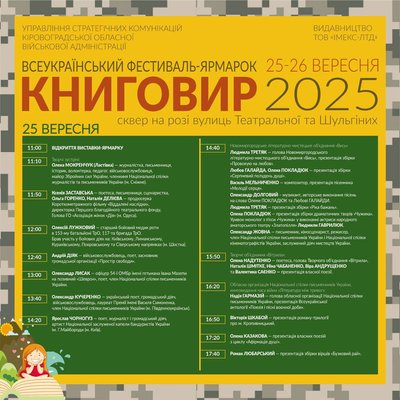 25 й 26 вересня у Кропивницькому відбудеться книжкова виставка-ярмарок. Яка програма цього року 25 й 26 вересня у Кропивницькому відбудеться книжкова виставка-ярмарок. Яка програма цього року