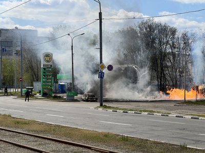Пожежа на АЗС у Харкові Пожежа на АЗС у Харкові