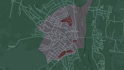 Купʼянськ на мапі, 24 січня 2026 року Купʼянськ на мапі, 24 січня 2026 року