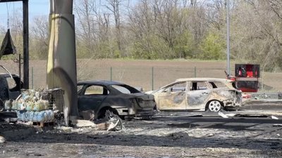 Через удар РФ зайнялася пожежа на АЗС у Дніпрі Через удар РФ зайнялася пожежа на АЗС у Дніпрі