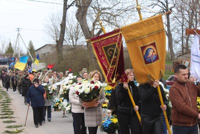 Похорон військового, попрощалися з військовим, Віталій Федун, Тернопільщина, квітень 2025