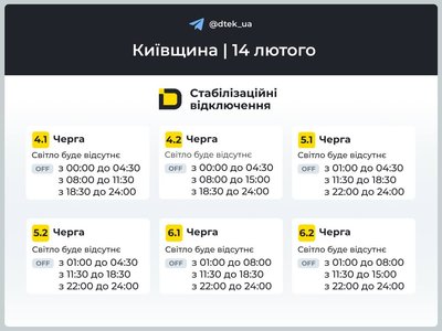У суботу на Київщині світло вимикатимуть в усіх групах: графіки