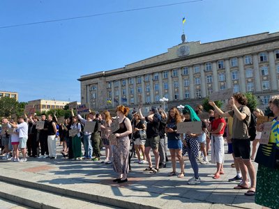 У Черкасах відбувся мітинг через відставку Федорова