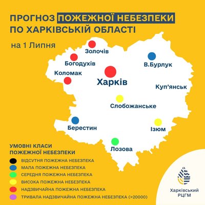 Попередження про пожежну небезпеку на 1 липня
