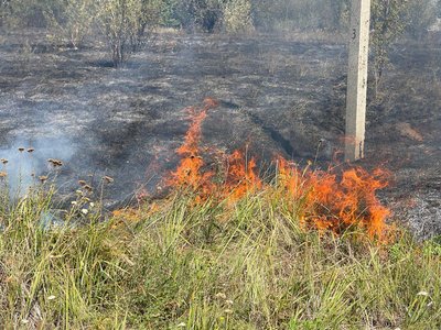 Горить трава в Щурівці Балаклійської громади Горить трава в Щурівці Балаклійської громади