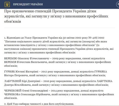 тернопіль, указ, стипендії дітям, 14 березня 2026 року