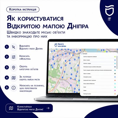 Відкрита мапа Дніпра: де отримати інформацію про укриття, пункти незламності та воду Відкрита мапа Дніпра: де отримати інформацію про укриття, пункти незламності та воду