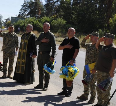Відкриття пам'ятного знаку на честь прикордонників, які загинули внаслідок російського удару у Солоницівці Відкриття пам'ятного знаку на честь прикордонників, які загинули внаслідок російського удару у Солоницівці