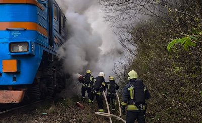 Тепловоз, пожежа, ДСНС, 17 квітня 2026, Тернопіль