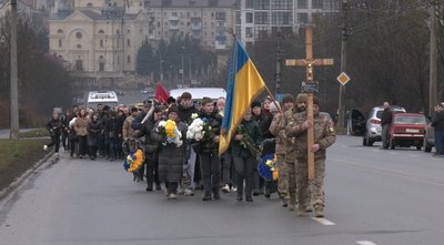 Похоронна процесія, похорон Назара Ковальчука Похоронна процесія, похорон Назара Ковальчука
