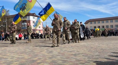 Із бійцем "Поліських вовків" Юрієм Харечком попрощалися на Рівненщині Із бійцем "Поліських вовків" Юрієм Харечком попрощалися на Рівненщині