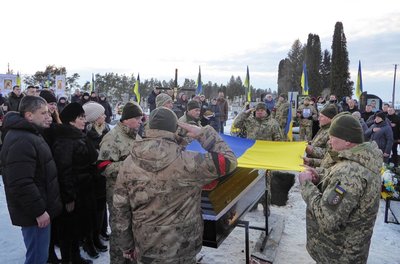 На Тернопільщині попрощалися з військовим Тарасом Мельничуком, похорон, 18 лютого 2026 року