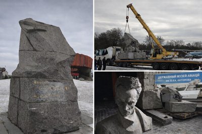 На Хмельниччині завершили демонтаж пам’ятника Миколі Островському: скульптуру перевезли до Києва На Хмельниччині завершили демонтаж пам’ятника Миколі Островському: скульптуру перевезли до Києва
