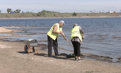 У Черкасах берег Дніпра всипаний чорними колючками У Черкасах берег Дніпра всипаний чорними колючками