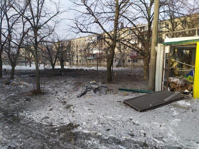 Наслідки обстрілів Донеччини 16 лютого. Фото: Telegram / Павло Кириленко Наслідки обстрілів Донеччини 16 лютого. Фото: Telegram / Павло Кириленко