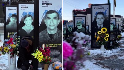 Відновили портрети військових, які пошкодили на майдані Незалежності у Рівному Відновили портрети військових, які пошкодили на майдані Незалежності у Рівному