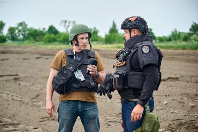 Роман Кривко під час запису програм для Українського Радіо Харкова Роман Кривко під час запису програм для Українського Радіо Харкова