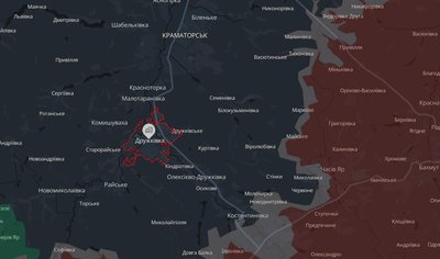 Місто Дружківка Донецької області на мапі аналітичного проєкту DeepState 1 серпня 2026 року