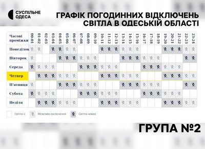 На Одещині вводять нові графіки відключень На Одещині вводять нові графіки відключень