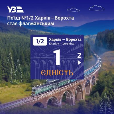 Поїзд з Харкова до Ворохти став флагманським: що це означає Поїзд з Харкова до Ворохти став флагманським: що це означає