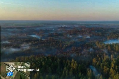 "Загроза для населених пунктів": горить лісовий масив між селами на Рівненщині "Загроза для населених пунктів": горить лісовий масив між селами на Рівненщині