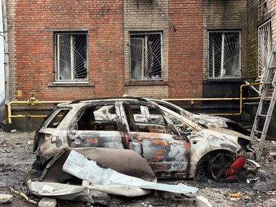 Унаслідок масованого дронового обстрілу Дніпра пошкоджено будівлю регіональної редакції Суспільного Унаслідок масованого дронового обстрілу Дніпра пошкоджено будівлю регіональної редакції Суспільного