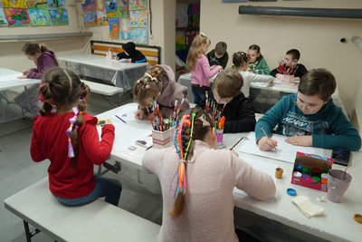 Херсон, укриття, Студія 68, діти, малювання