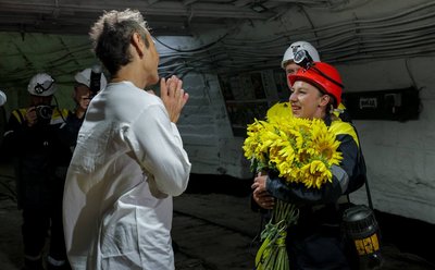 Вакарчук заспівав для шахтарів Дніпропетровщини на глибині 480 метрів