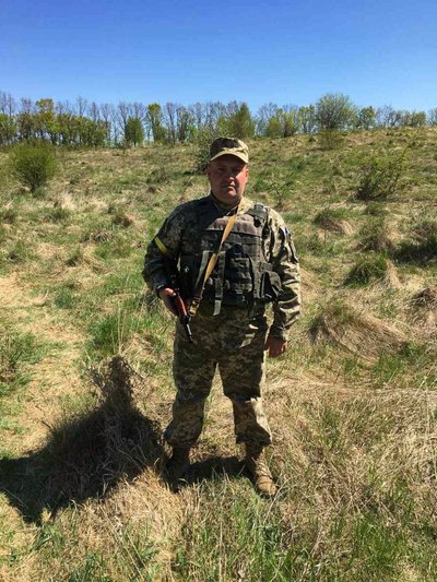 Михайло Стаховий на полігоні в Хмельницькому Михайло Стаховий на полігоні в Хмельницькому