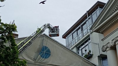 Рятувальники, пожежна драбина Рятувальники, пожежна драбина