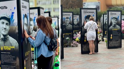 Встановили нові портрети полеглих військових у центрі Рівного