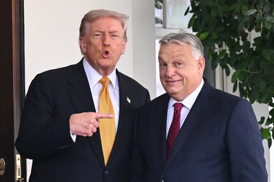 Президент США Дональд Трамп зустрічає прем'єр-міністра Угорщини Віктора Орбана біля Західного крила Білого дому у Вашингтоні, 7 листопада 2025 року Президент США Дональд Трамп зустрічає прем'єр-міністра Угорщини Віктора Орбана біля Західного крила Білого дому у Вашингтоні, 7 листопада 2025 року