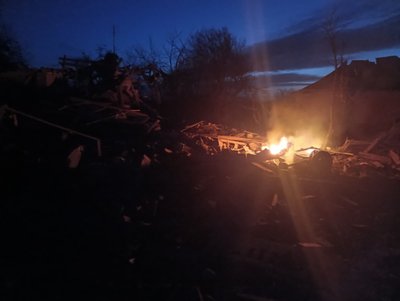 Наслідки влучання російського безпілотника у Золочеві, 16 березня 2026 року Наслідки влучання російського безпілотника у Золочеві, 16 березня 2026 року
