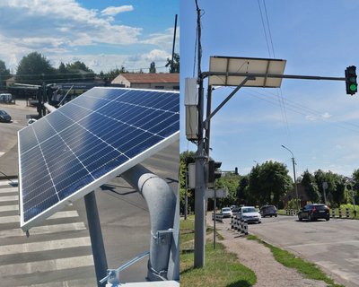 У Луцьку вперше встановили сонячні панелі на світлофорі У Луцьку вперше встановили сонячні панелі на світлофорі
