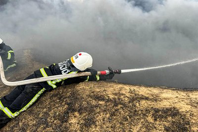 На Одещині знову горіла суха трава