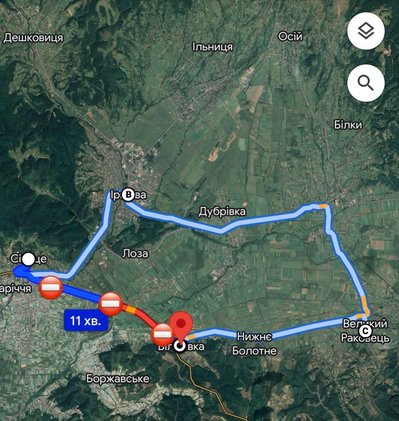 Внаслідок значних опадів на Закарпатті перекрили автодорогу "Мукачево — Рогатин — Львів" Внаслідок значних опадів на Закарпатті перекрили автодорогу "Мукачево — Рогатин — Львів"