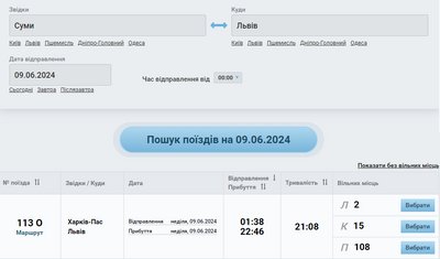 УЗ змінила розклад поїзда "Харків-Львів", що курсує через Сумщину: новий графік УЗ змінила розклад поїзда "Харків-Львів", що курсує через Сумщину: новий графік